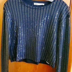 Zara Rhinestone Sweatshirt